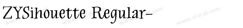 ZYSihouette Regular字体转换